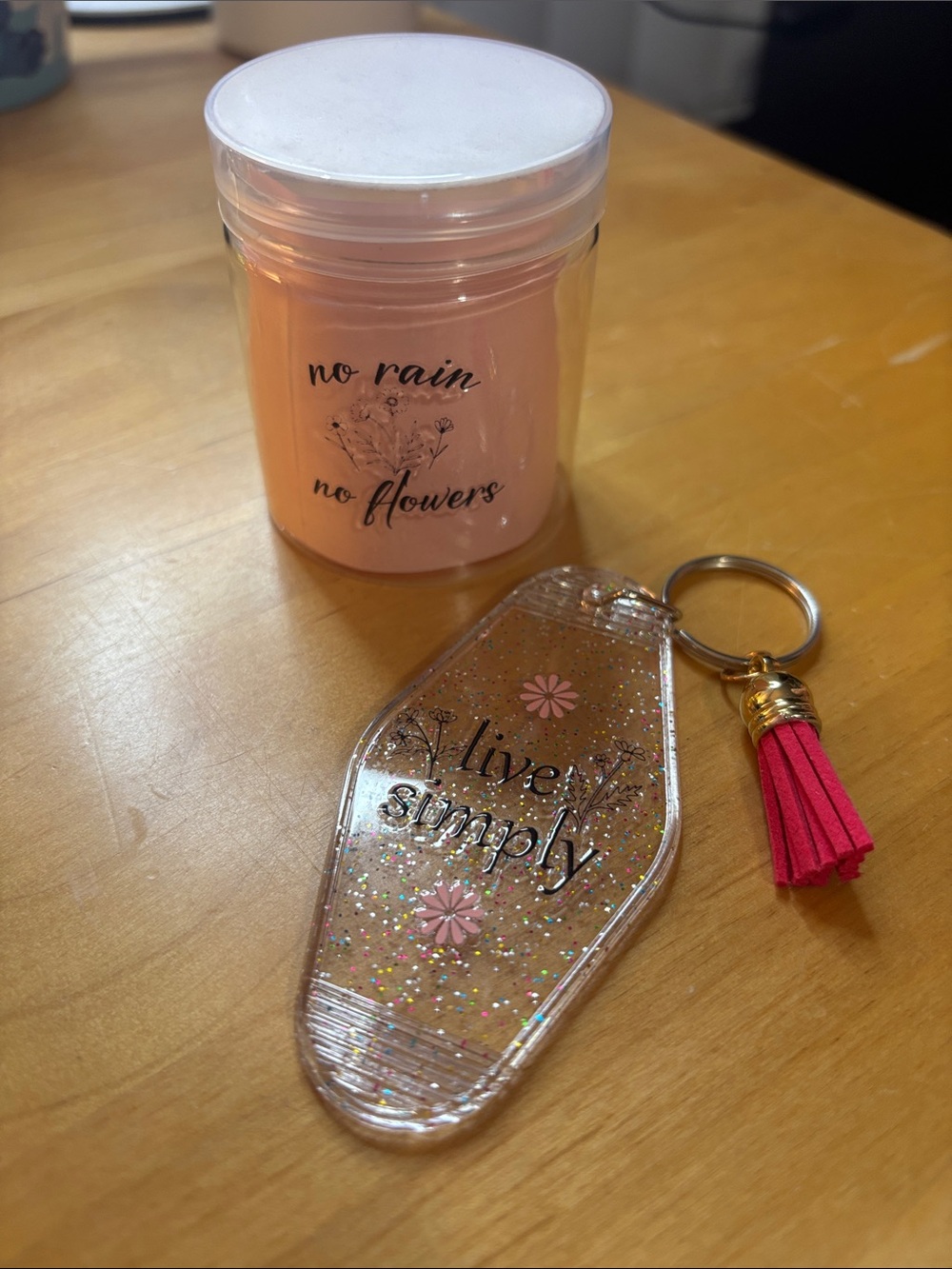 Motivational jar and keychain bundle handcrafted by me